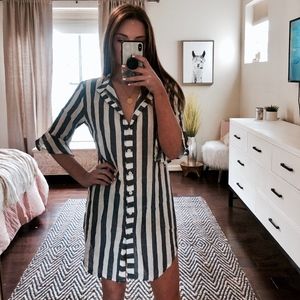 Pin Stripe T-shirt dress